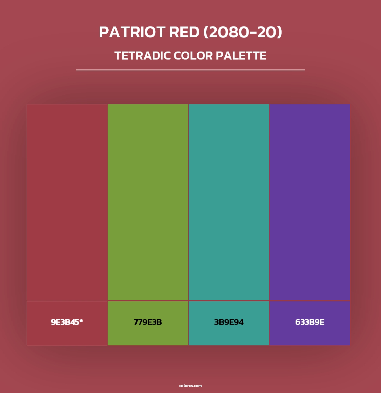 Patriot Red (2080-20) - Tetradic Color Palette
