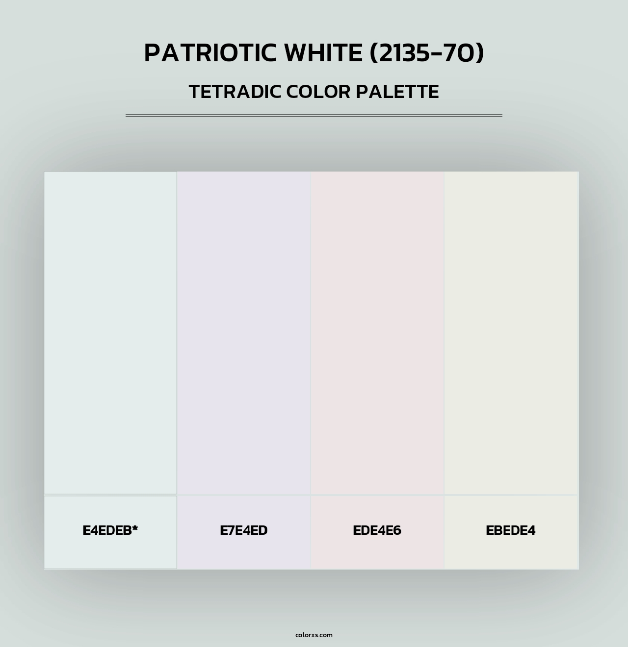 Patriotic White (2135-70) - Tetradic Color Palette