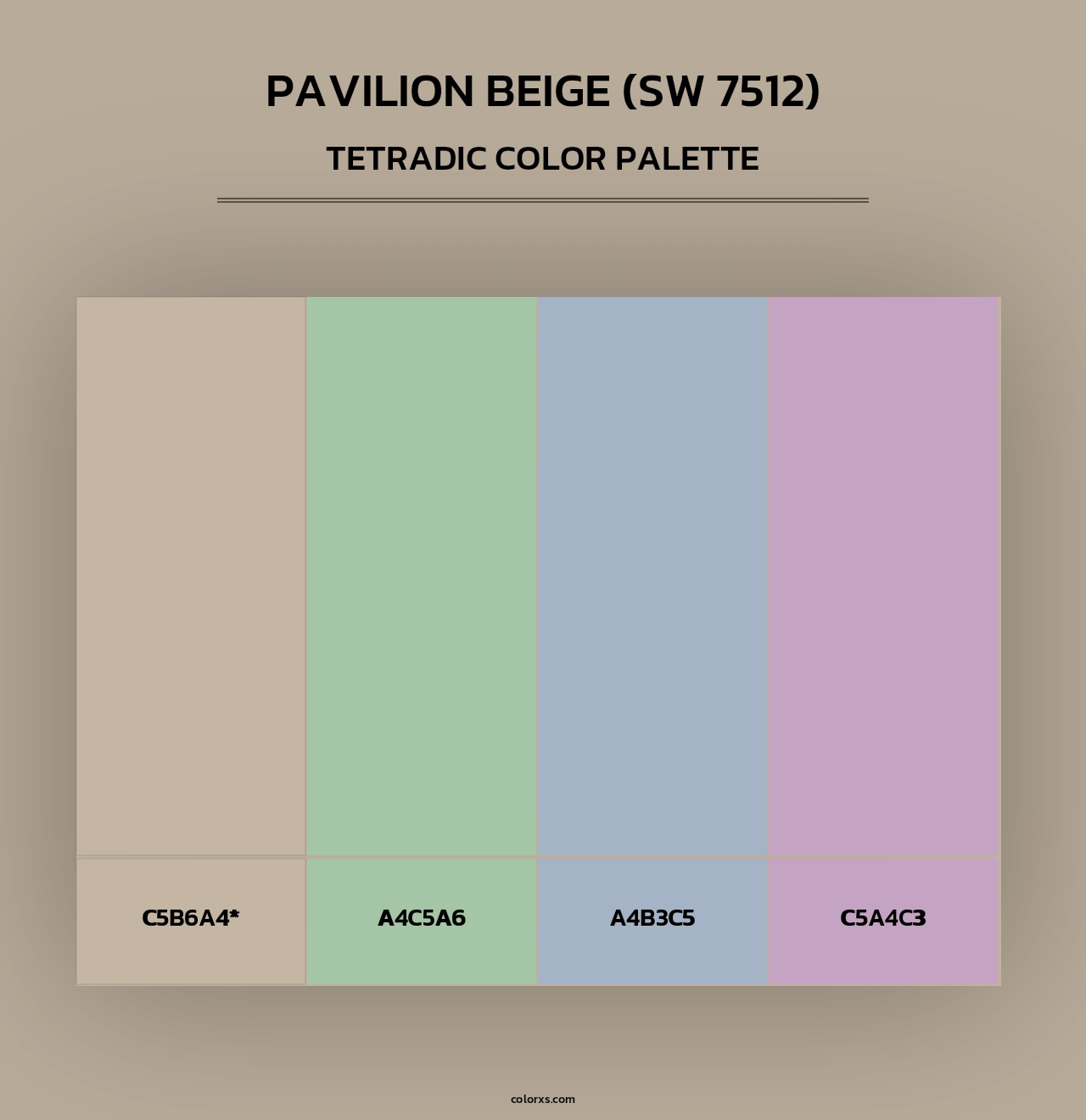 Pavilion Beige (SW 7512) - Tetradic Color Palette