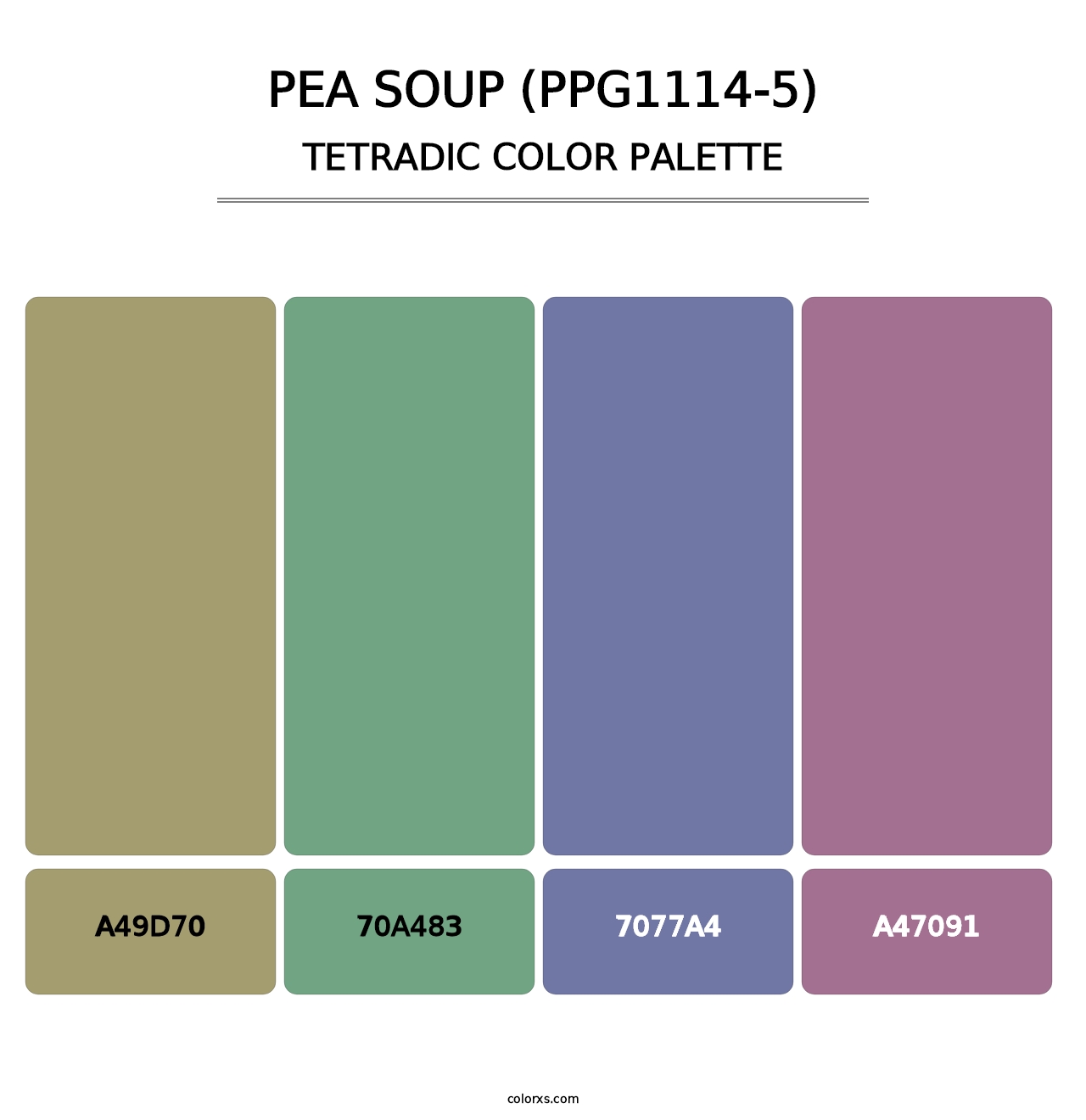 Pea Soup (PPG1114-5) - Tetradic Color Palette