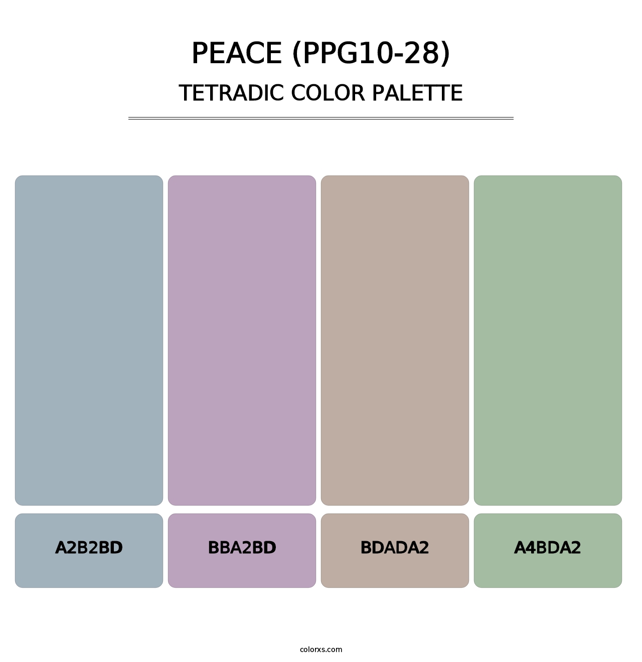 Peace (PPG10-28) - Tetradic Color Palette
