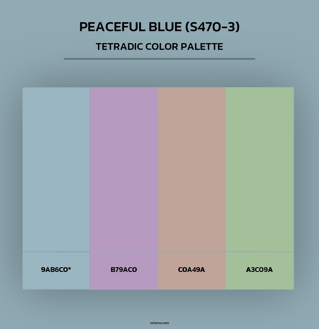 Peaceful Blue (S470-3) - Tetradic Color Palette