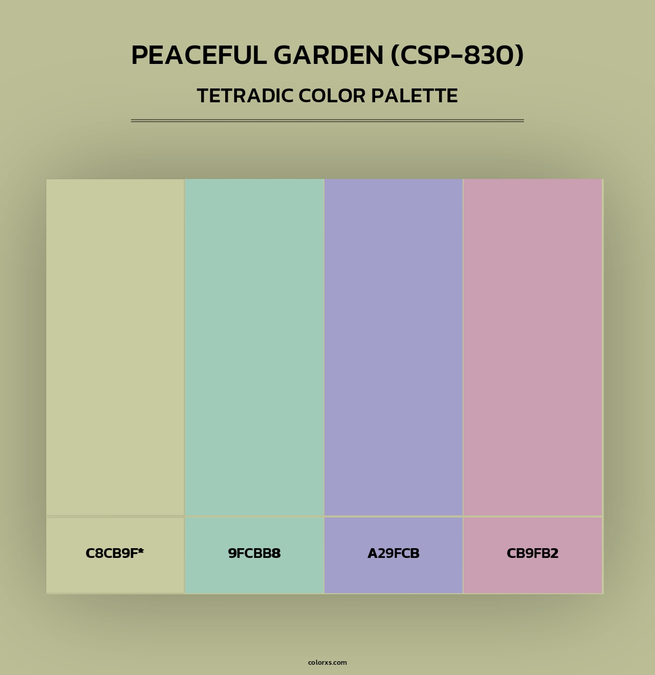Peaceful Garden (CSP-830) - Tetradic Color Palette