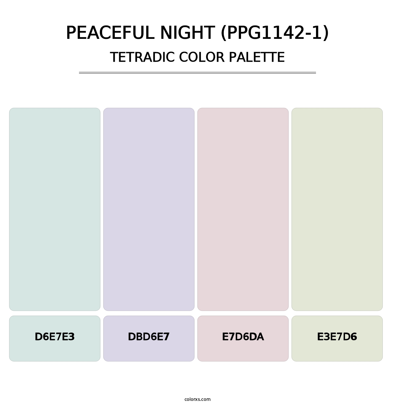 Peaceful Night (PPG1142-1) - Tetradic Color Palette