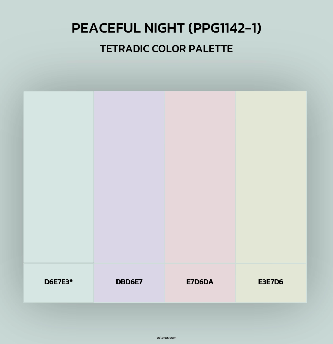 Peaceful Night (PPG1142-1) - Tetradic Color Palette