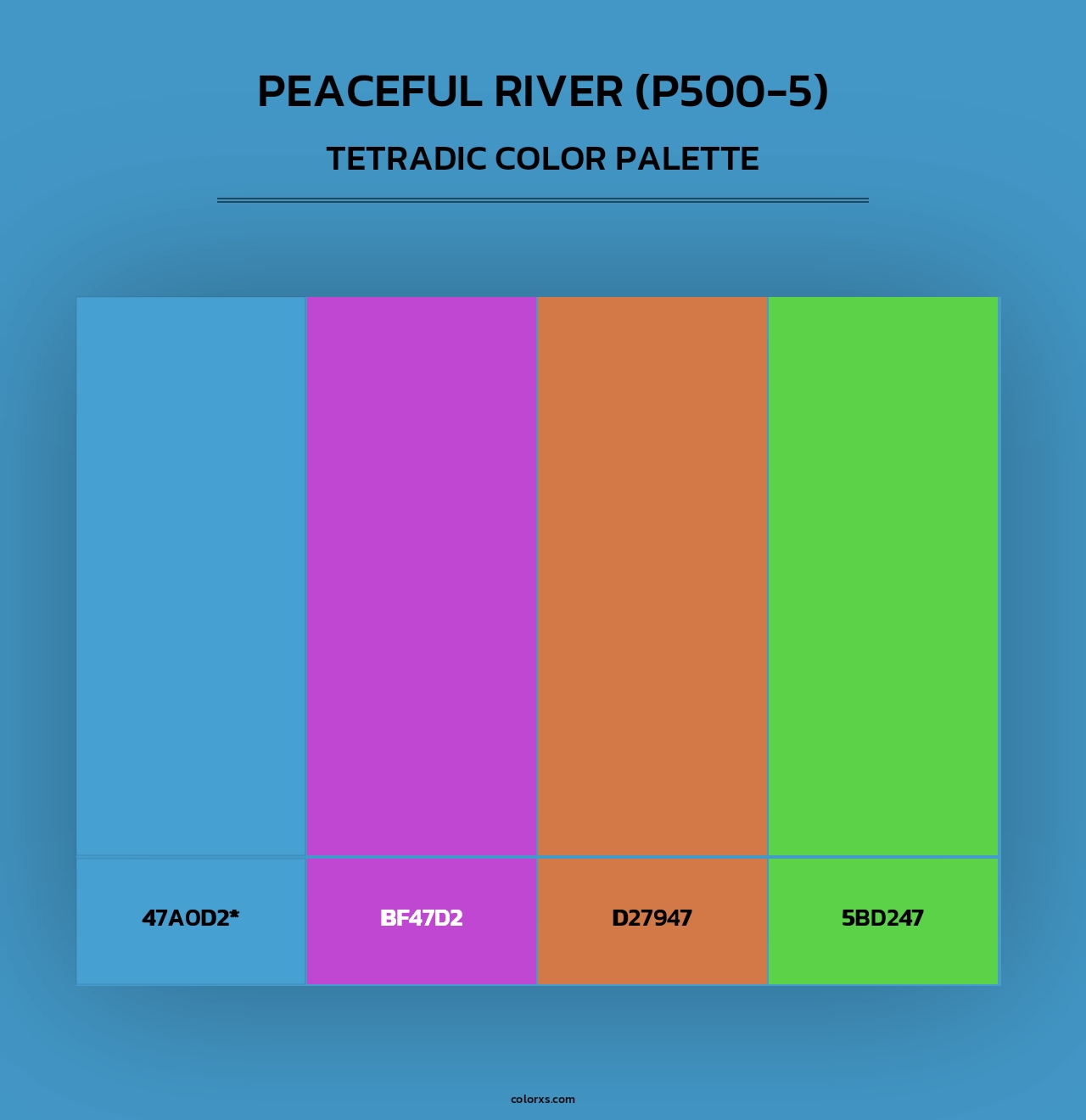 Peaceful River (P500-5) - Tetradic Color Palette