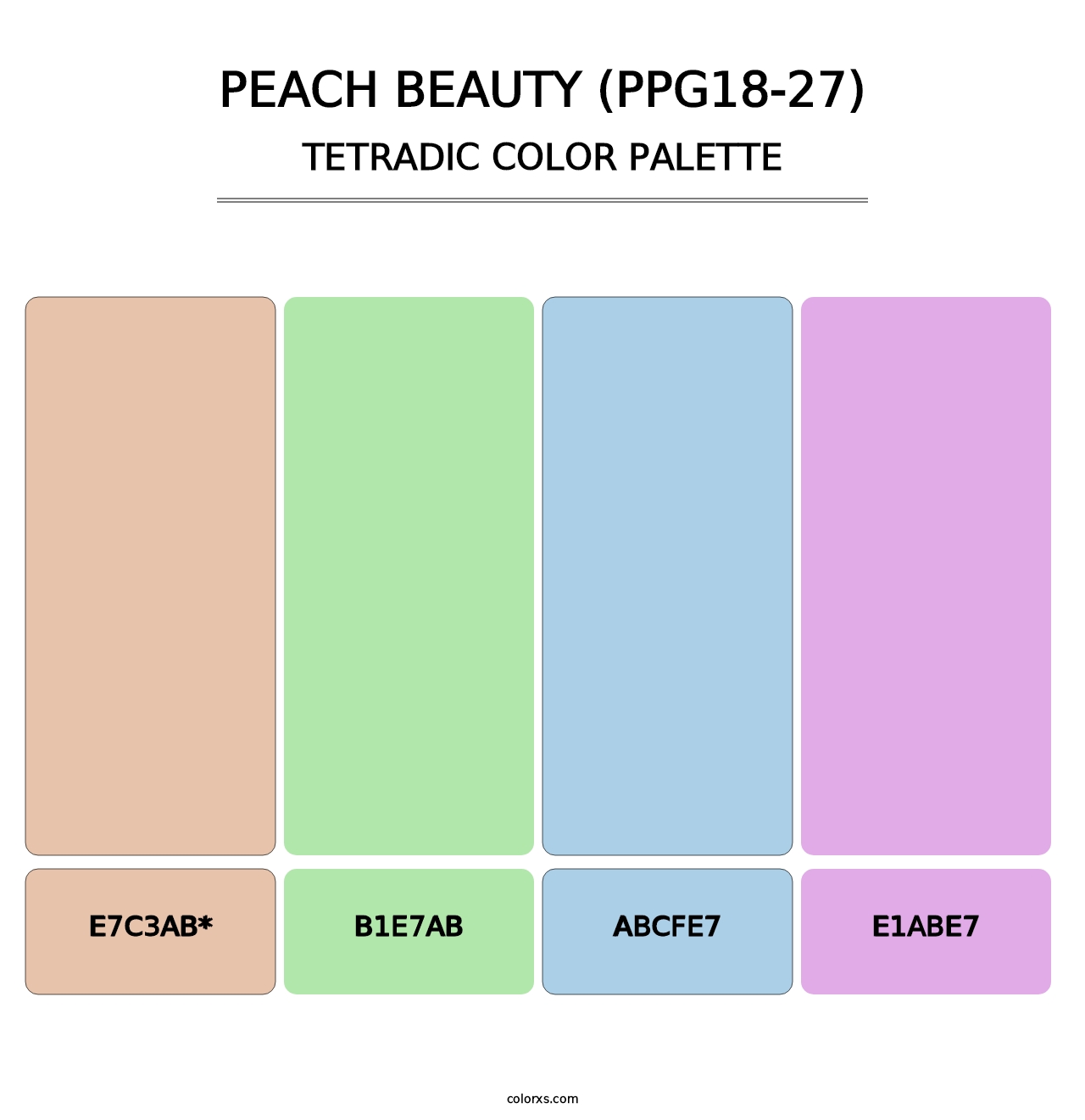 Peach Beauty (PPG18-27) - Tetradic Color Palette
