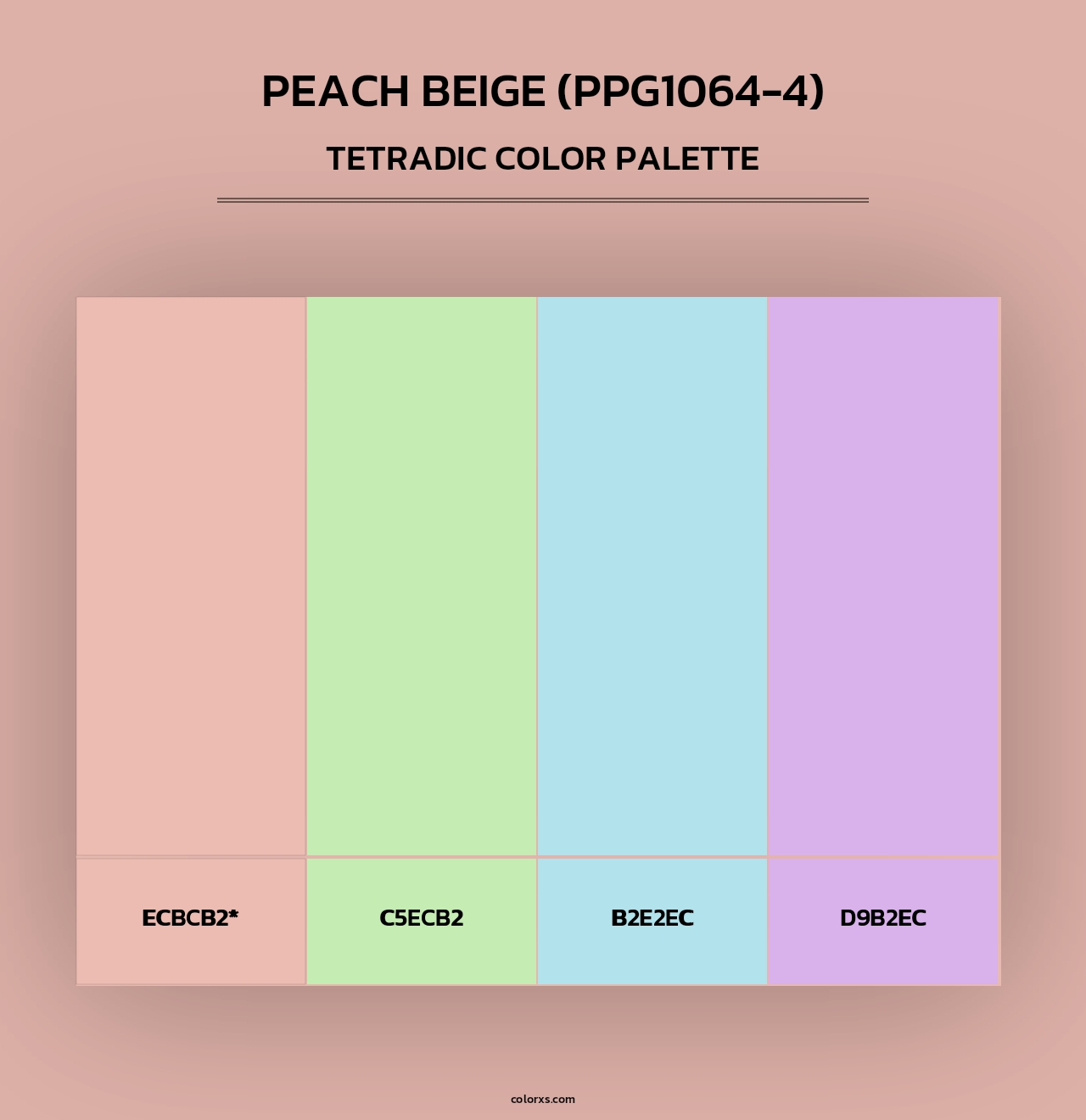 Peach Beige (PPG1064-4) - Tetradic Color Palette
