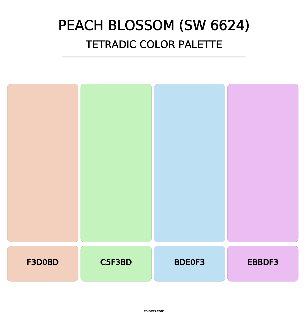 Peach Blossom (SW 6624) - Tetradic Color Palette