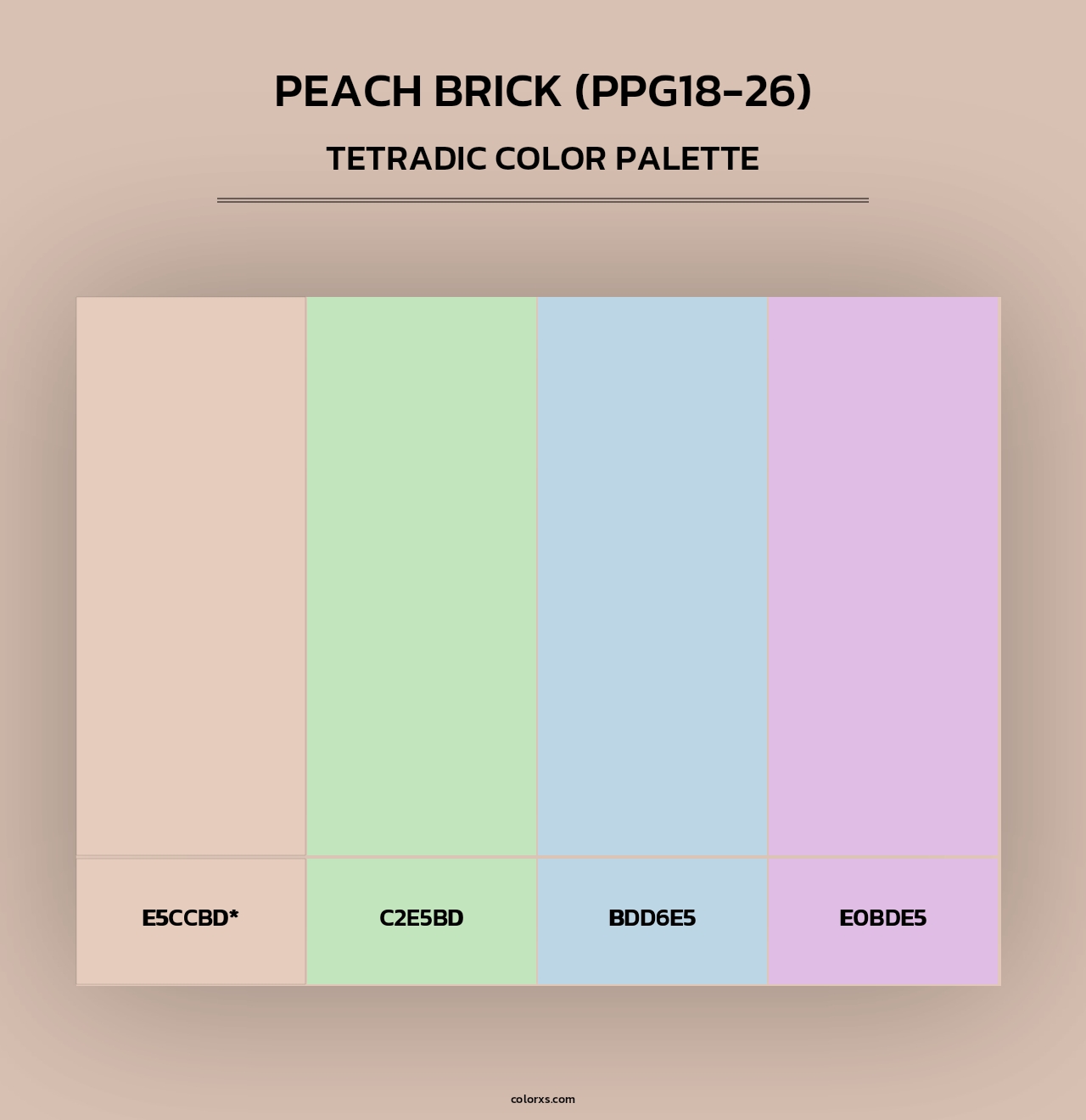 Peach Brick (PPG18-26) - Tetradic Color Palette