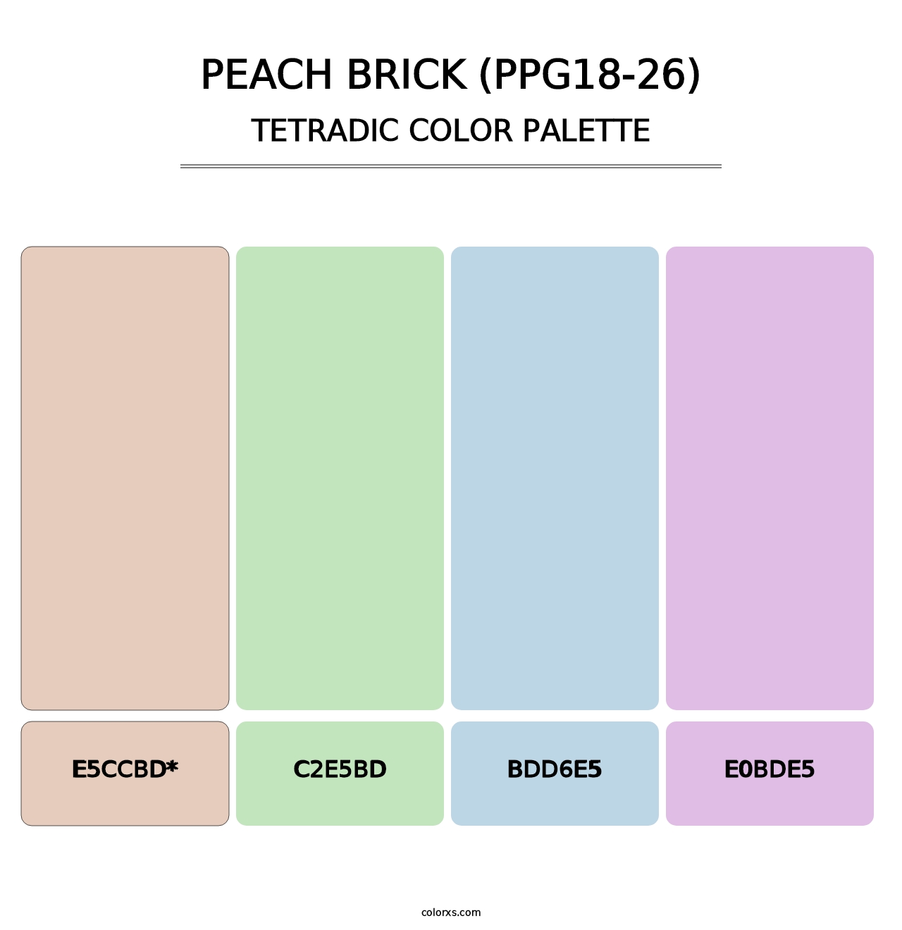 Peach Brick (PPG18-26) - Tetradic Color Palette