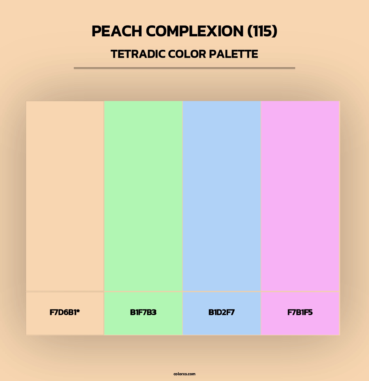 Peach Complexion (115) - Tetradic Color Palette