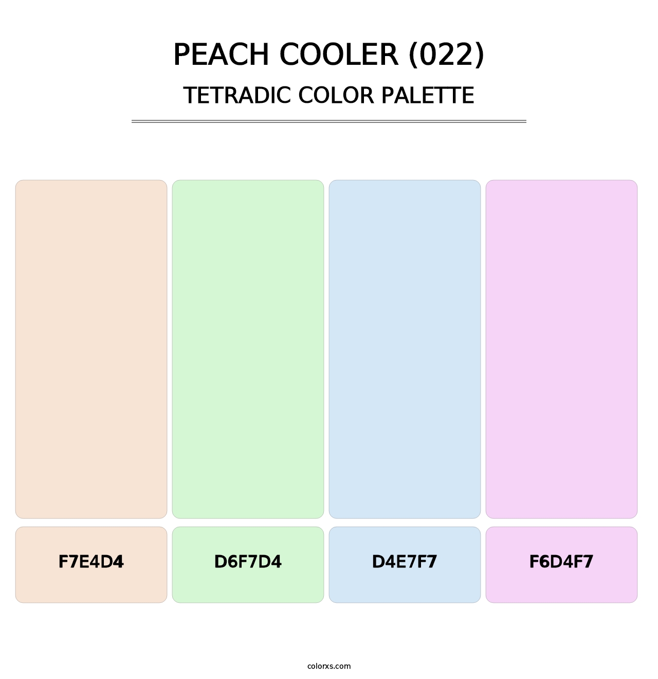 Peach Cooler (022) - Tetradic Color Palette