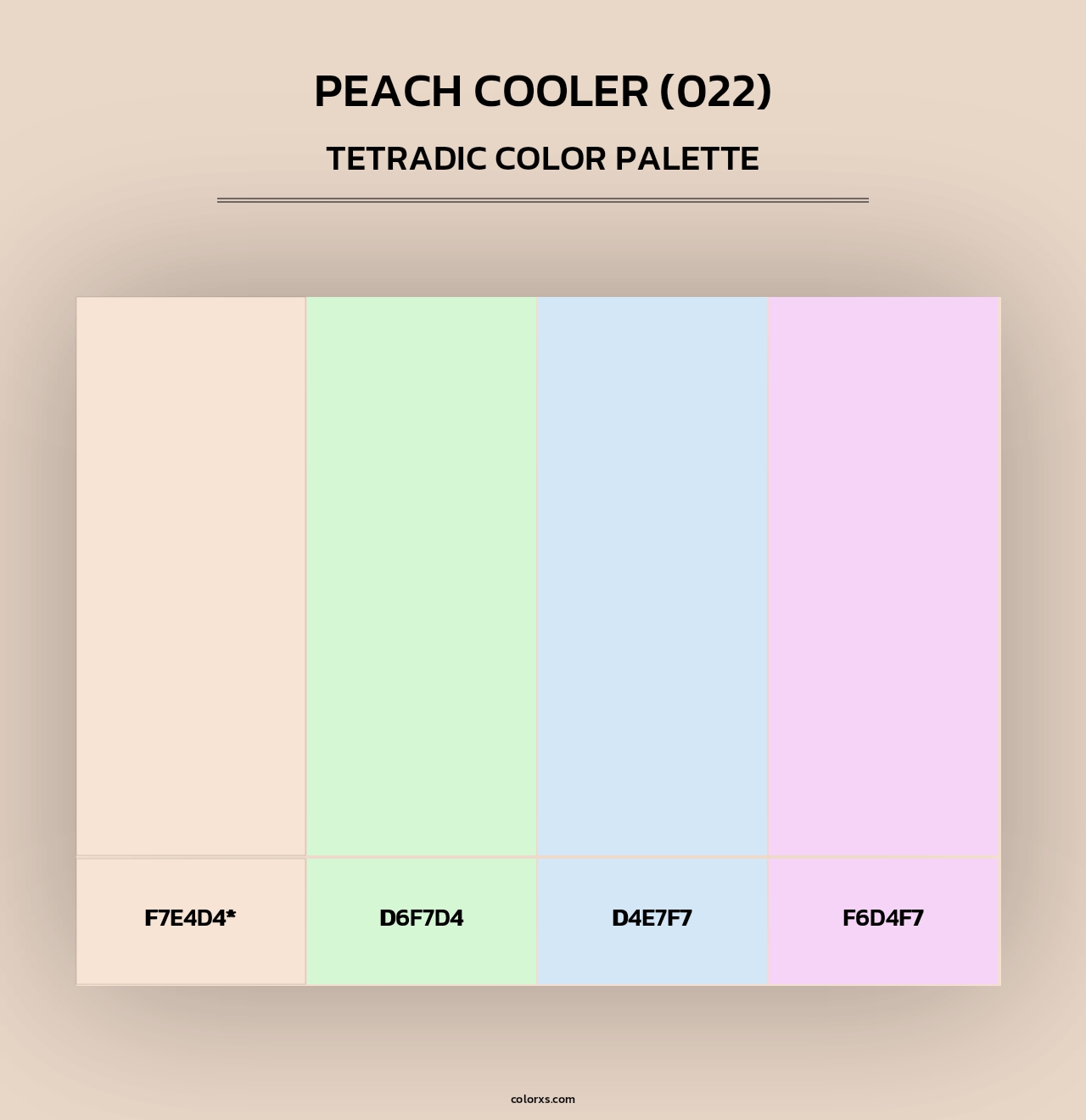 Peach Cooler (022) - Tetradic Color Palette