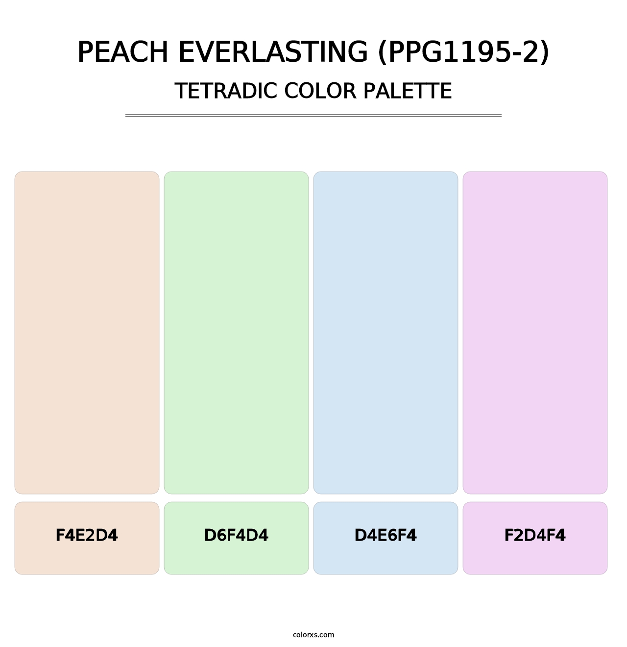 Peach Everlasting (PPG1195-2) - Tetradic Color Palette