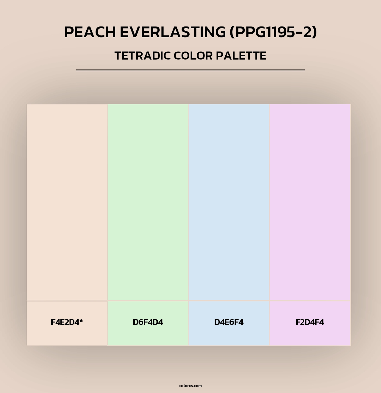 Peach Everlasting (PPG1195-2) - Tetradic Color Palette