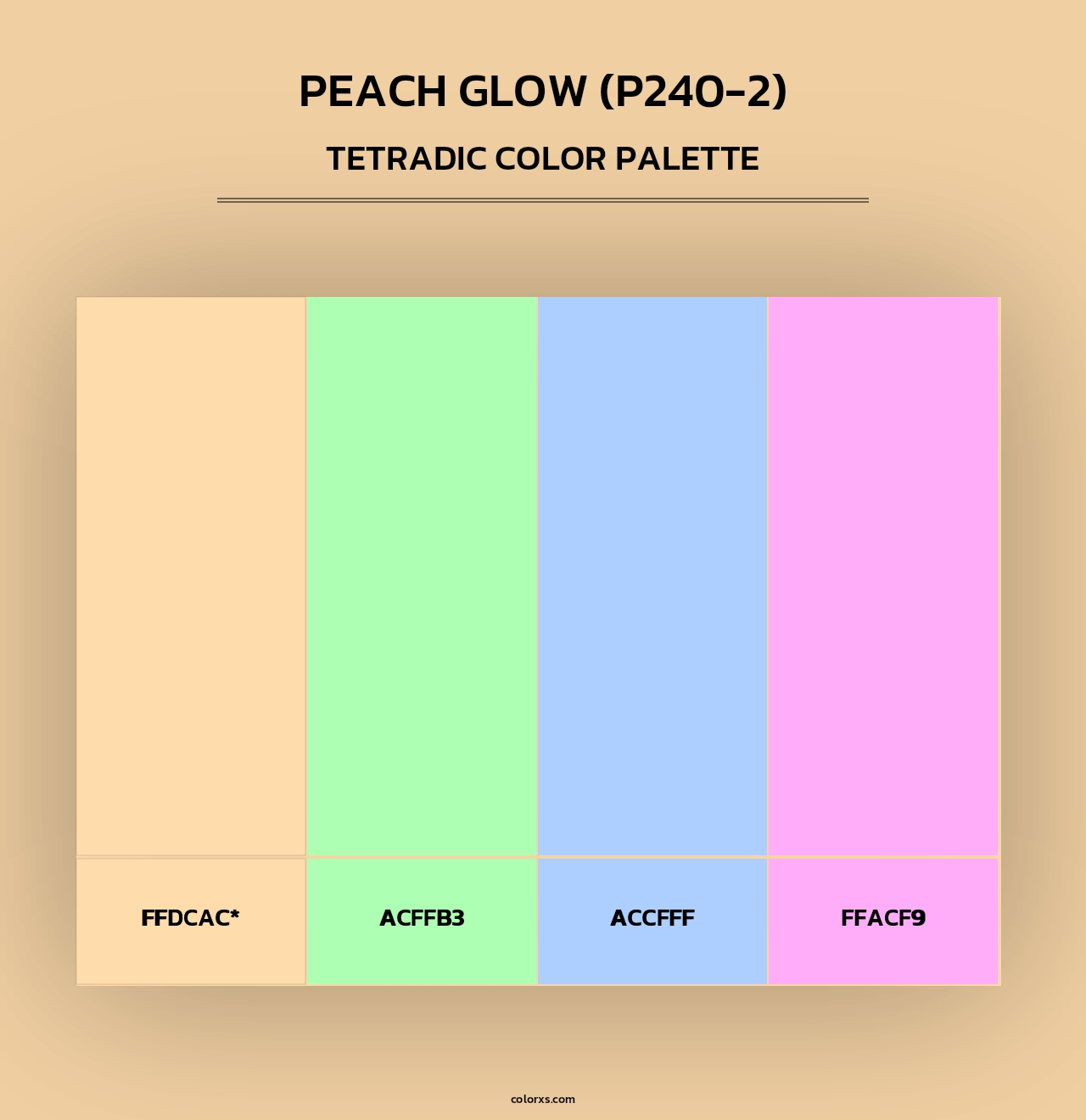 Peach Glow (P240-2) - Tetradic Color Palette