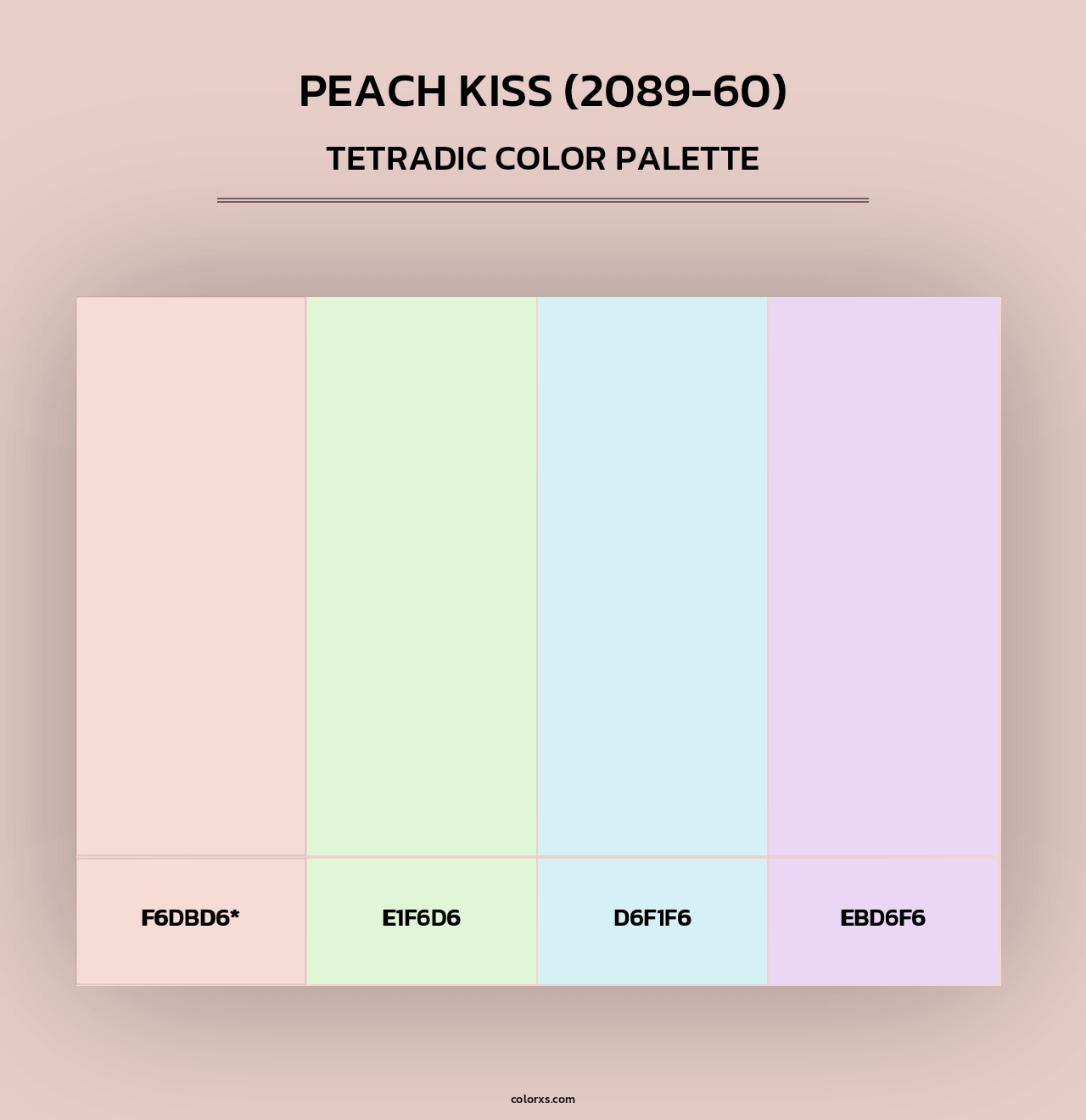 Peach Kiss (2089-60) - Tetradic Color Palette