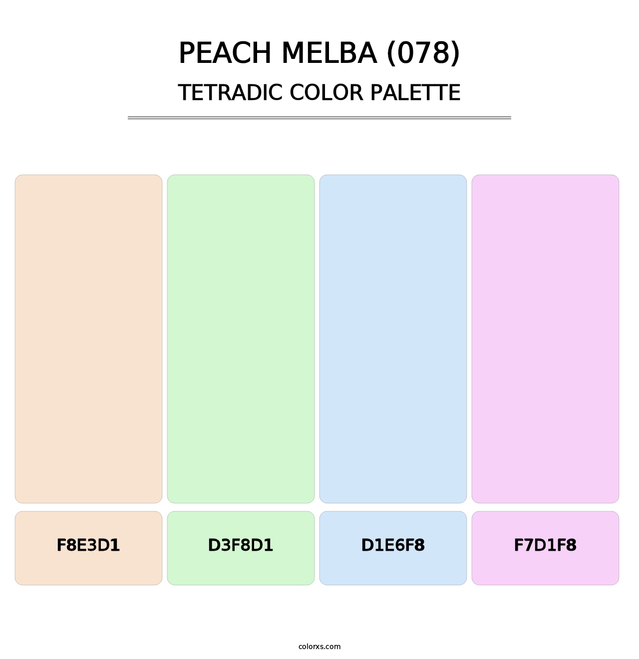 Peach Melba (078) - Tetradic Color Palette