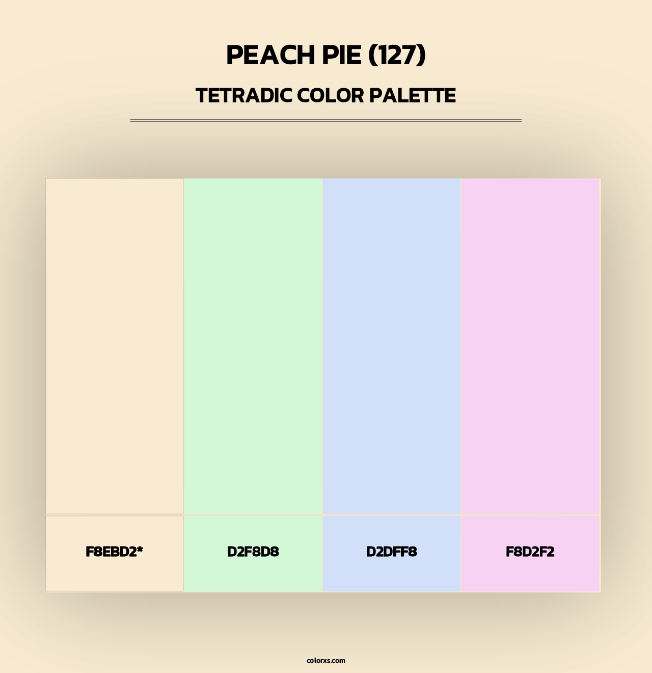 Peach Pie (127) - Tetradic Color Palette