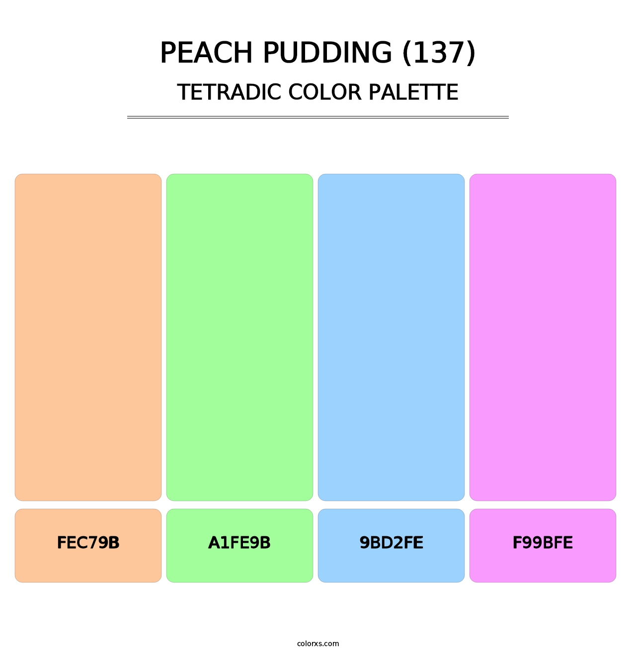 Peach Pudding (137) - Tetradic Color Palette