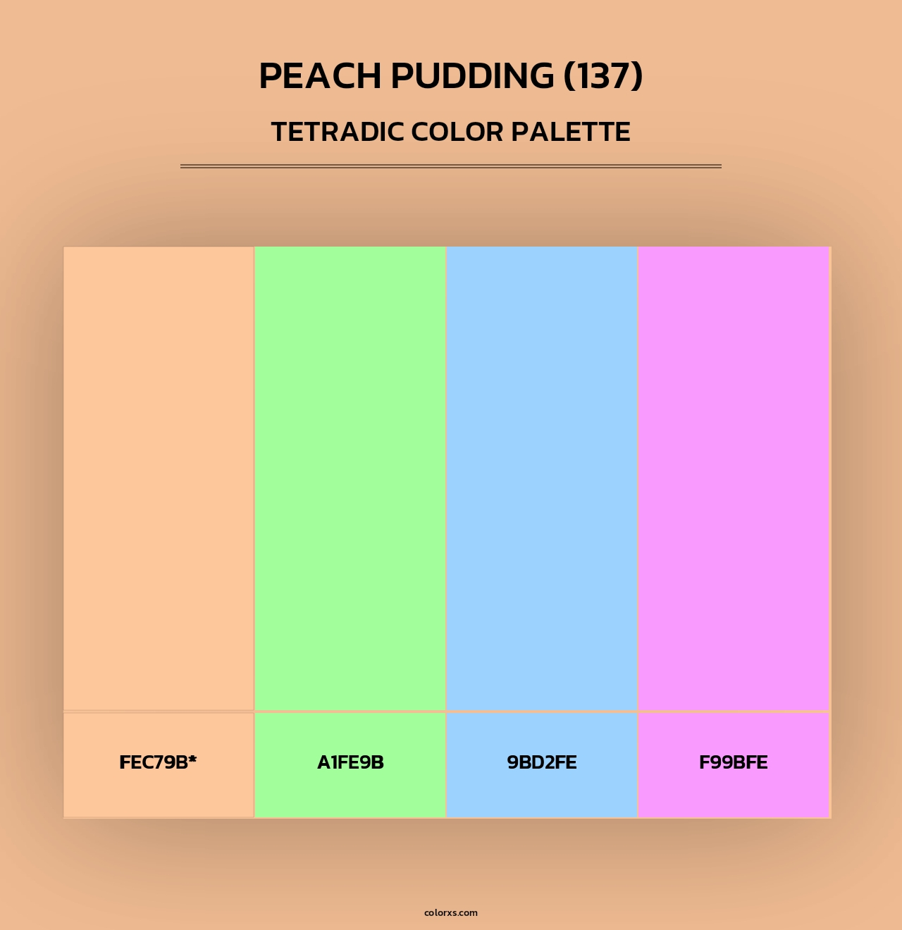 Peach Pudding (137) - Tetradic Color Palette