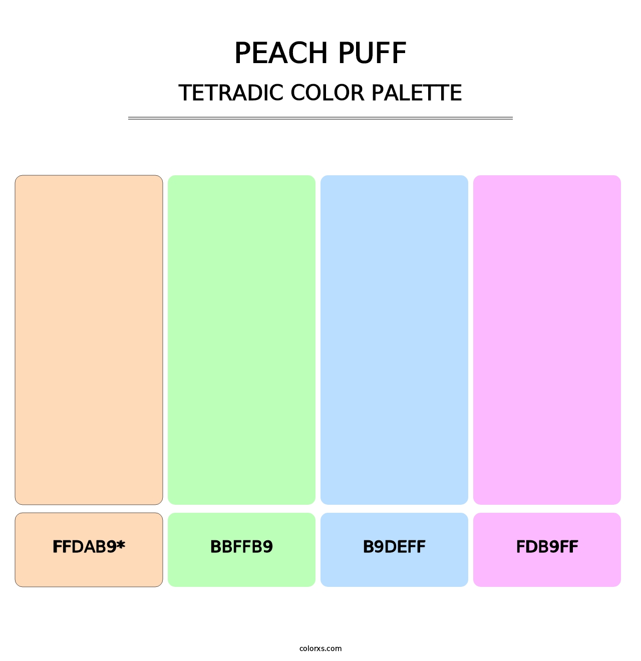 Peach Puff - Tetradic Color Palette