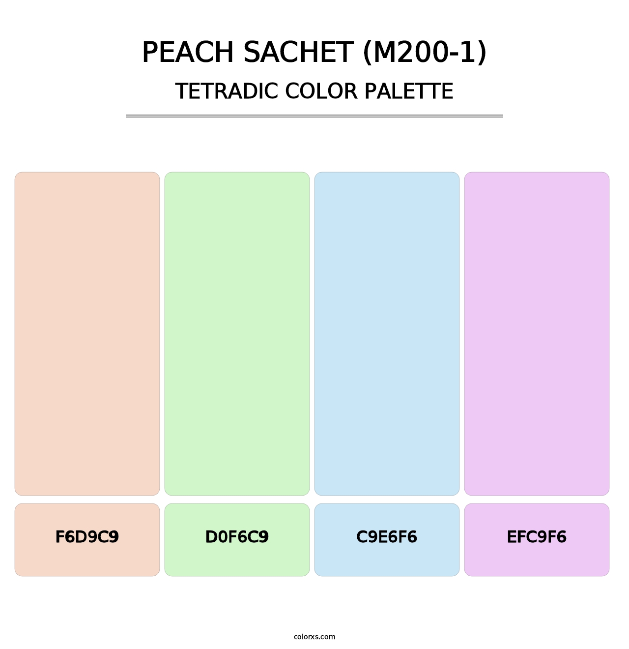 Peach Sachet (M200-1) - Tetradic Color Palette
