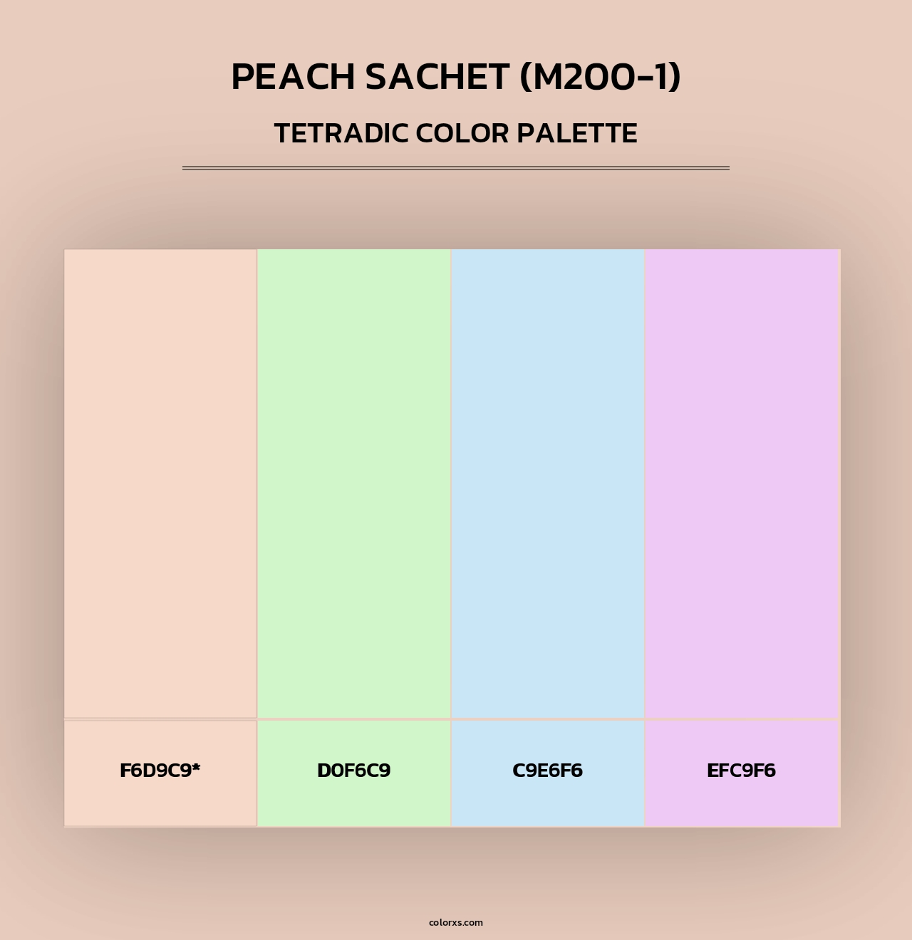 Peach Sachet (M200-1) - Tetradic Color Palette