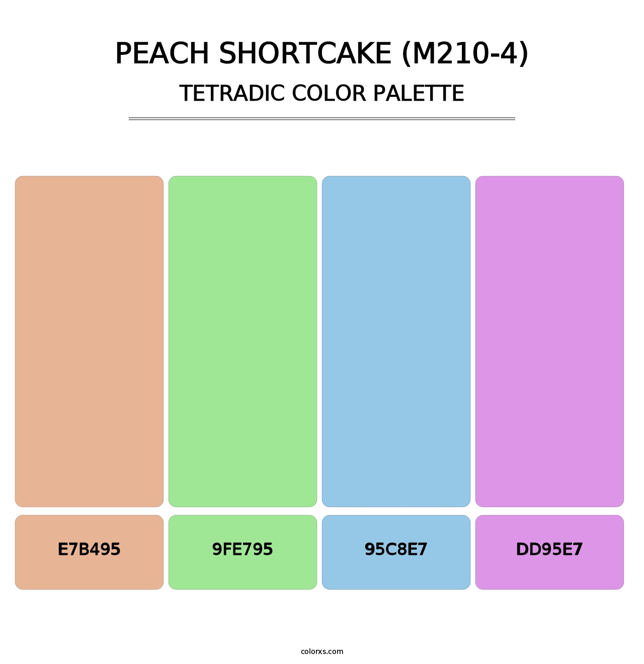 Peach Shortcake (M210-4) - Tetradic Color Palette