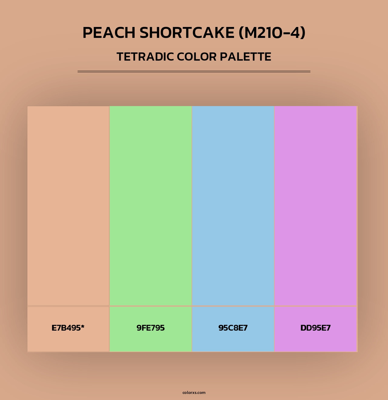 Peach Shortcake (M210-4) - Tetradic Color Palette