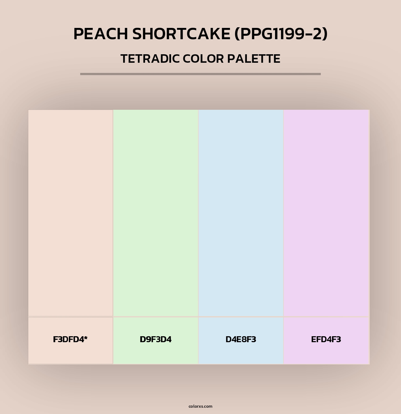 Peach Shortcake (PPG1199-2) - Tetradic Color Palette