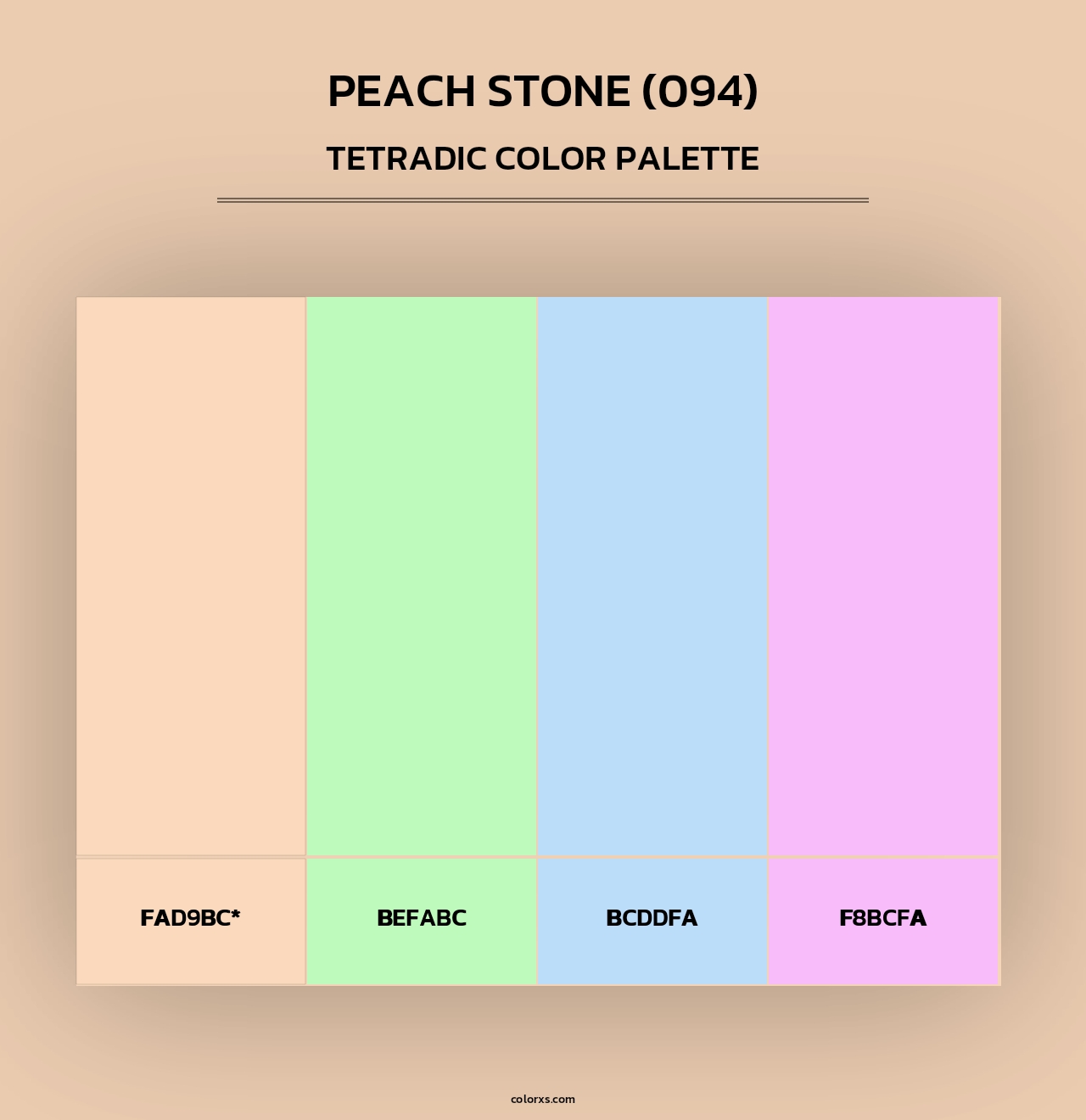 Peach Stone (094) - Tetradic Color Palette