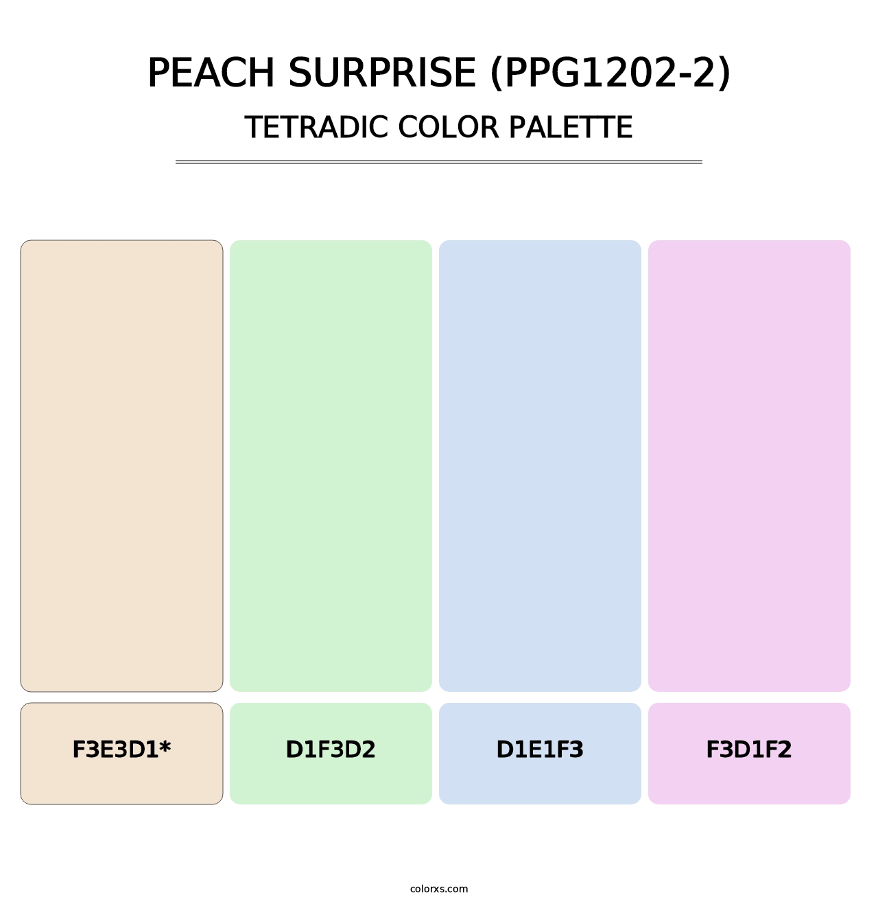Peach Surprise (PPG1202-2) - Tetradic Color Palette