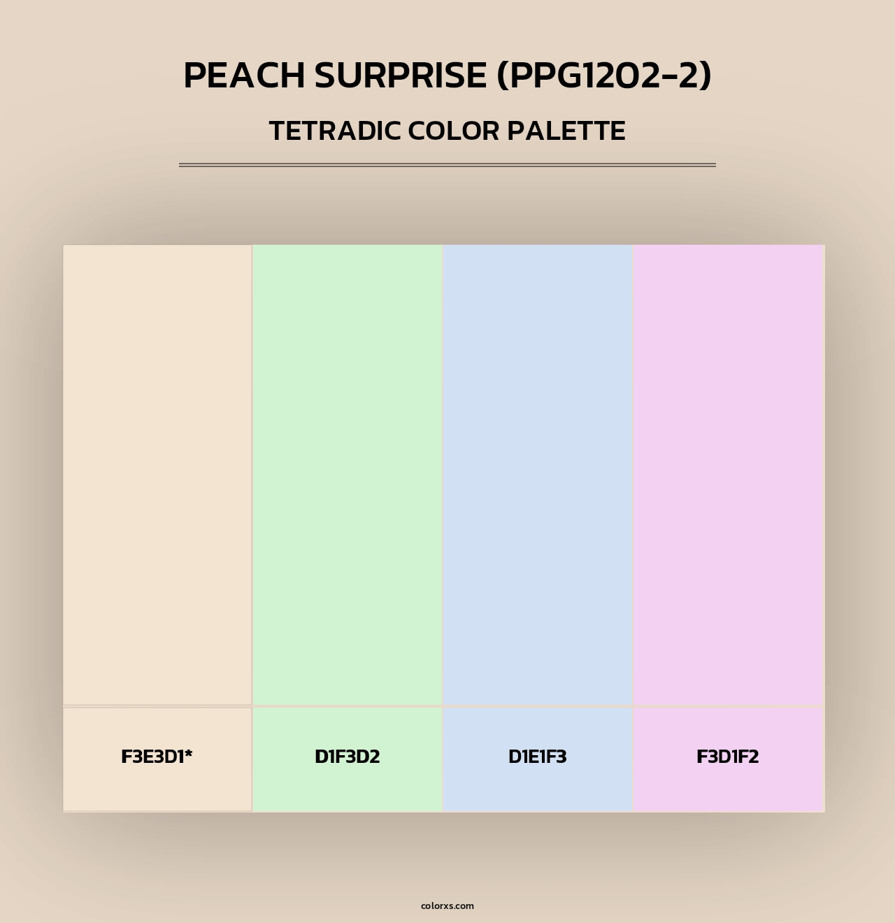 Peach Surprise (PPG1202-2) - Tetradic Color Palette