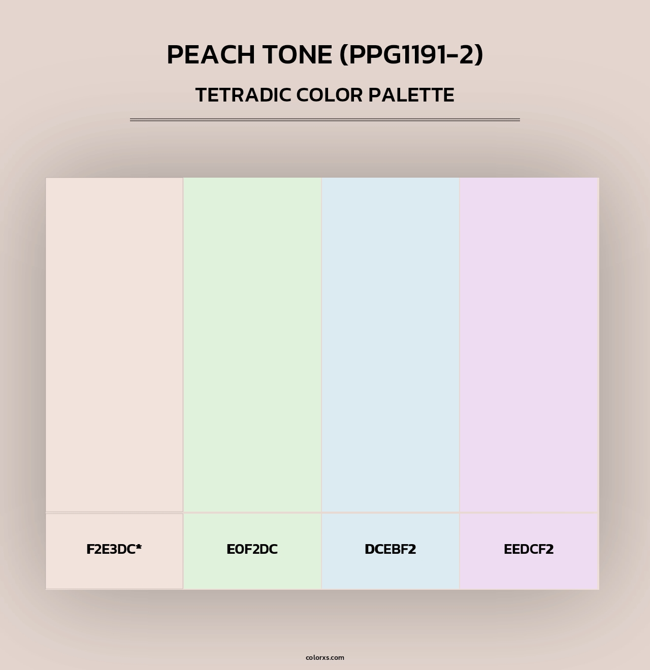 Peach Tone (PPG1191-2) - Tetradic Color Palette