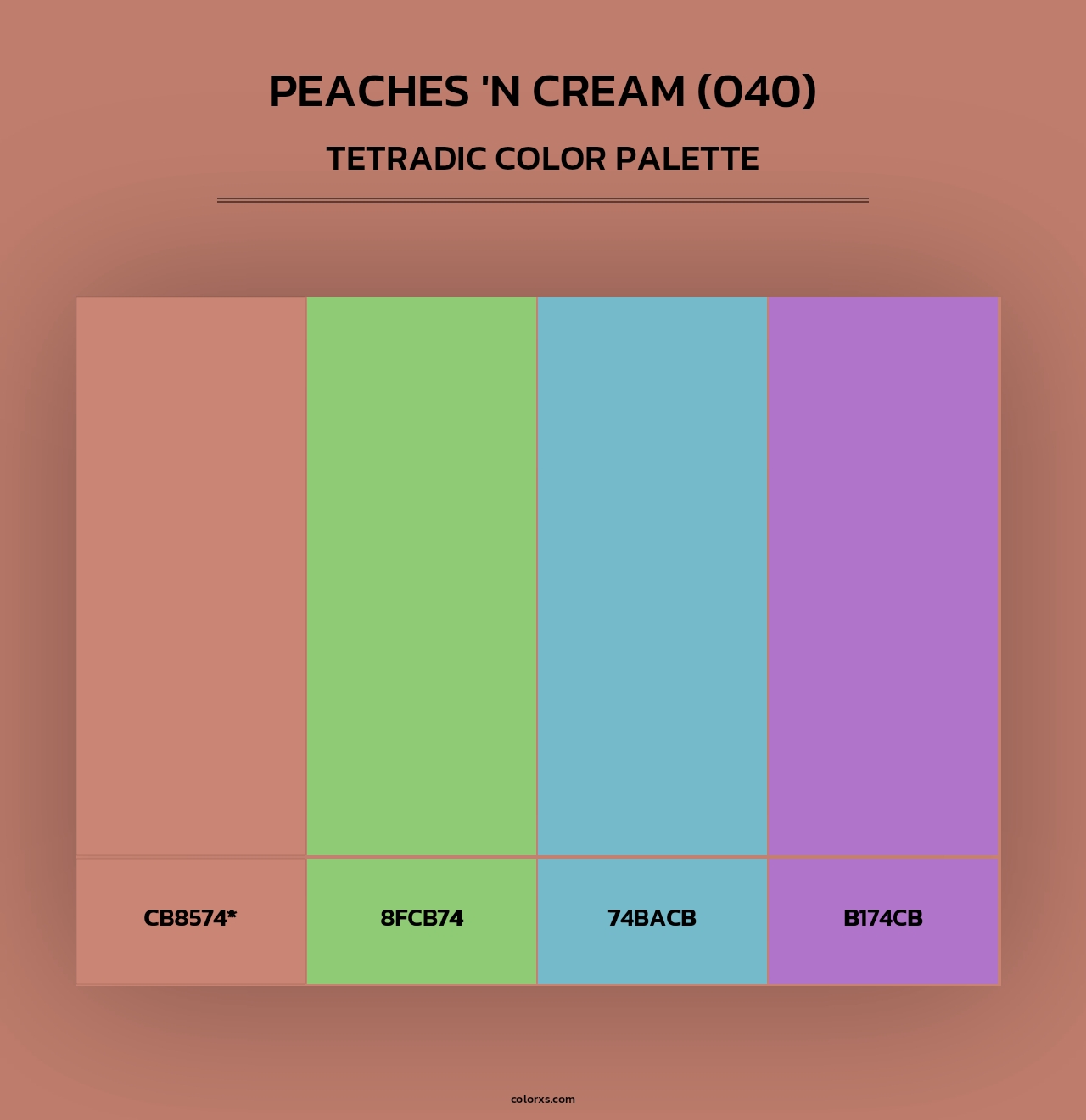 Peaches 'n Cream (040) - Tetradic Color Palette