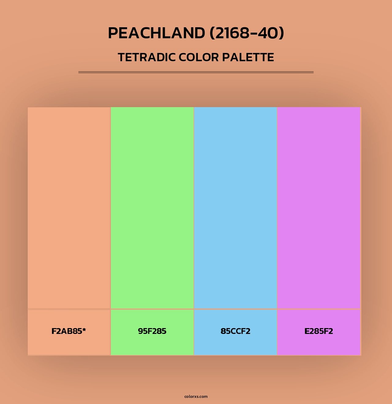 Peachland (2168-40) - Tetradic Color Palette