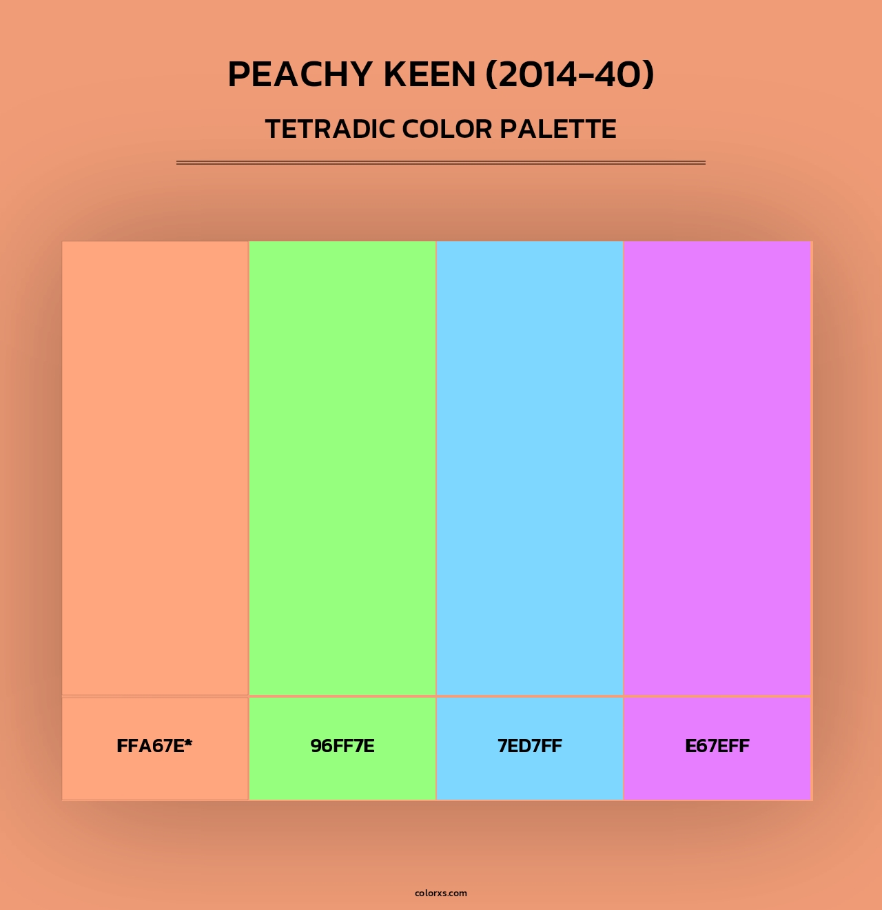 Peachy Keen (2014-40) - Tetradic Color Palette