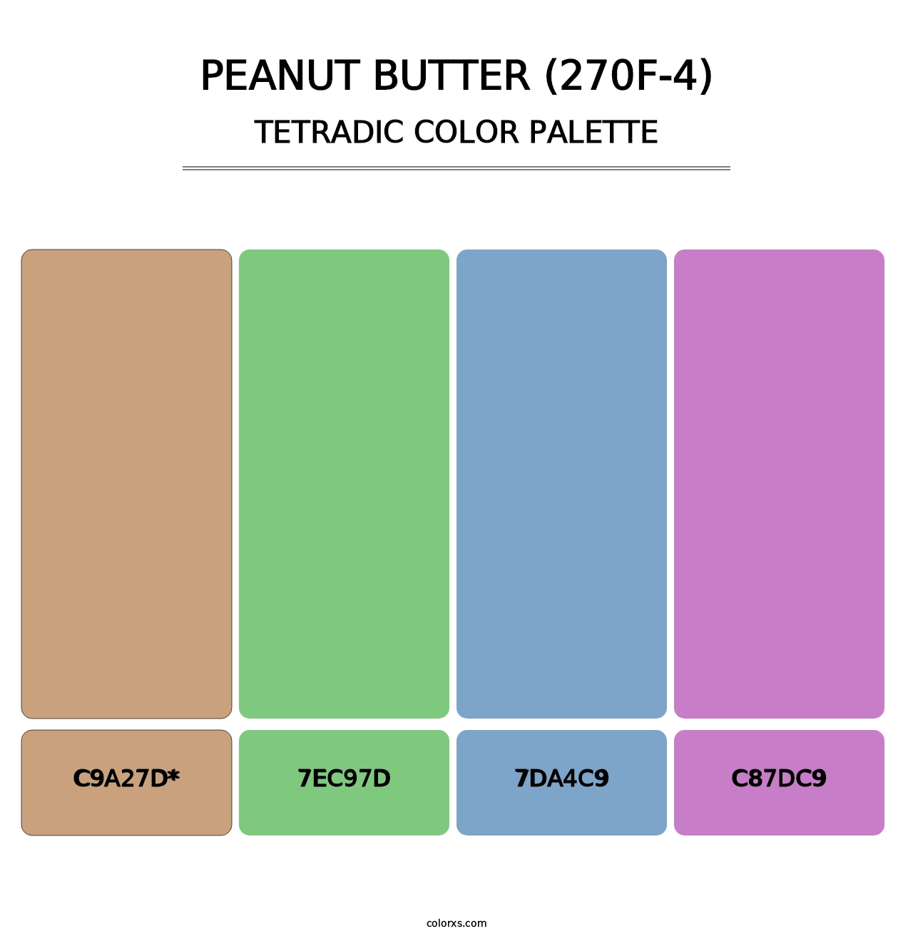 Peanut Butter (270F-4) - Tetradic Color Palette