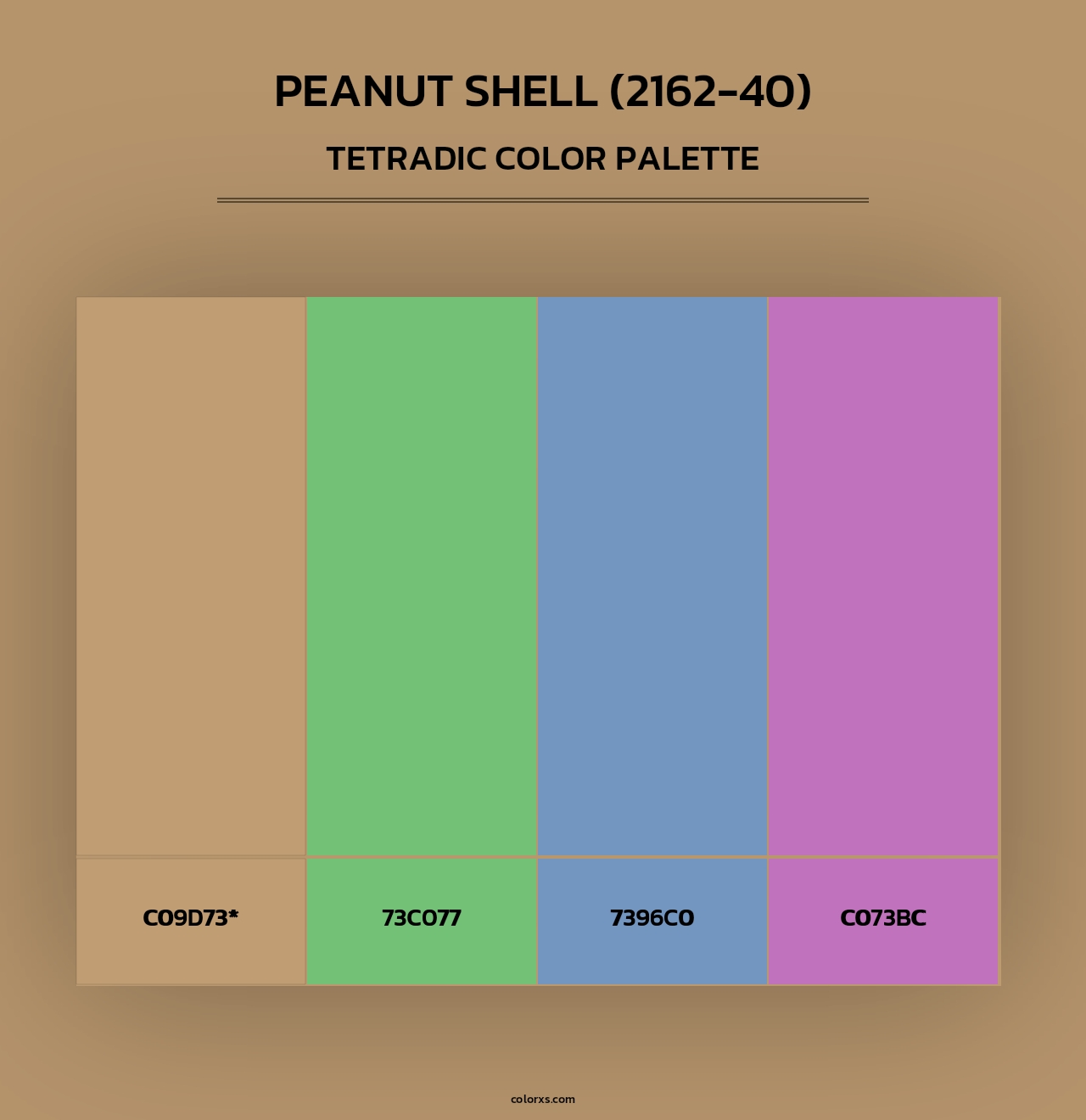 Peanut Shell (2162-40) - Tetradic Color Palette