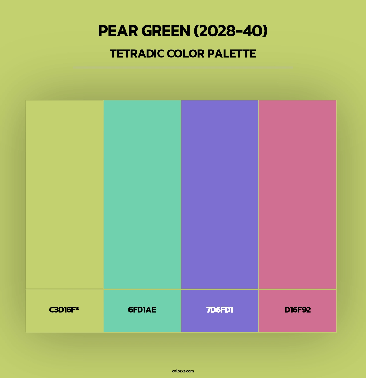 Pear Green (2028-40) - Tetradic Color Palette