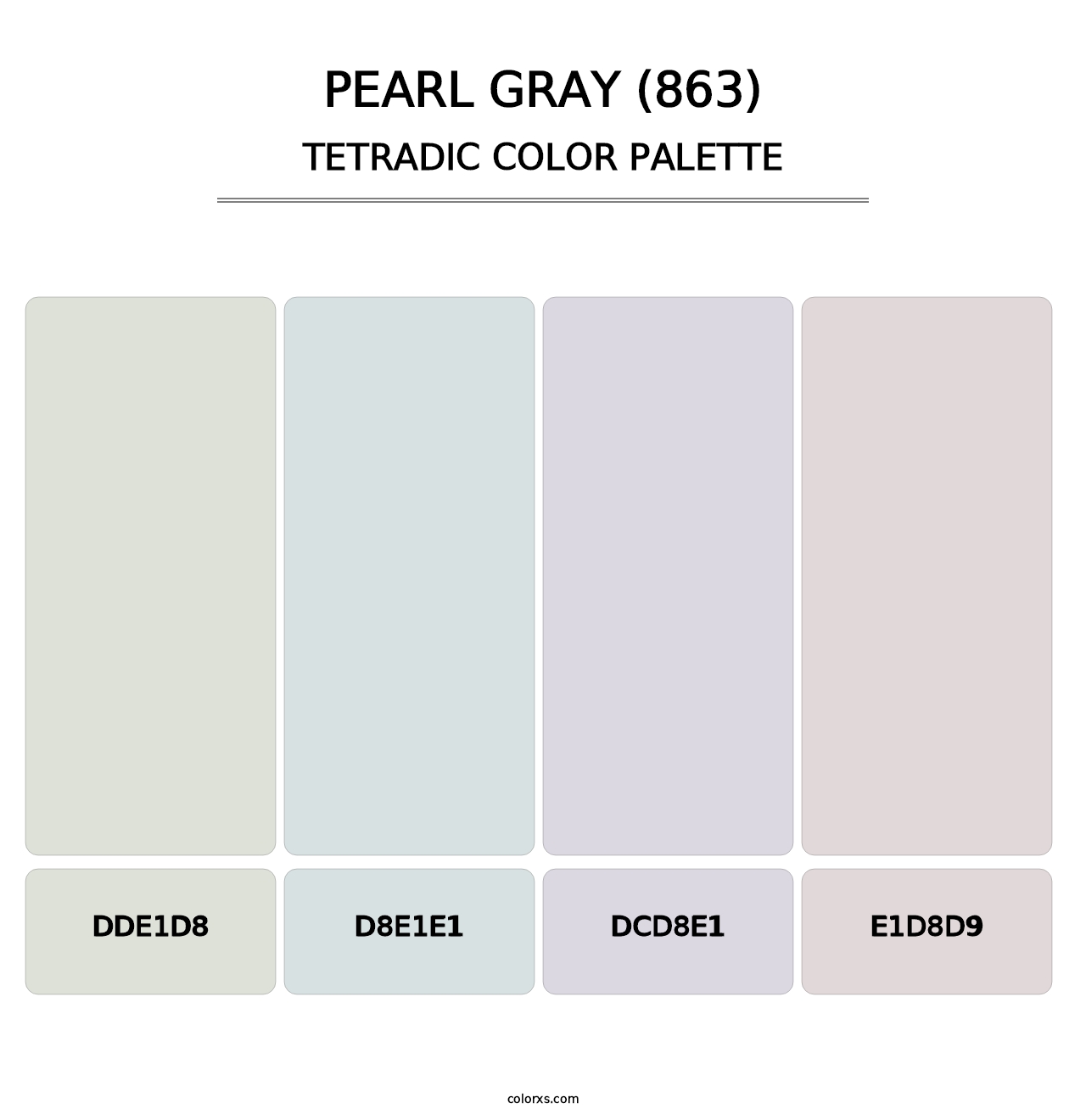 Pearl Gray (863) - Tetradic Color Palette