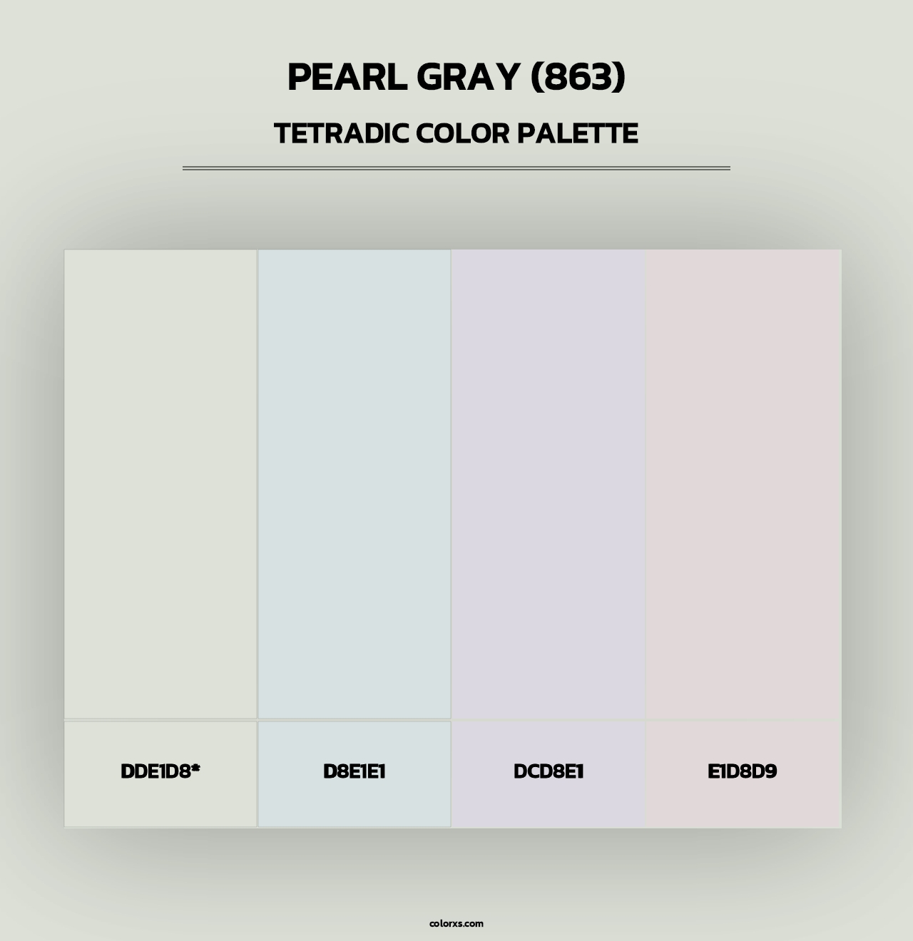 Pearl Gray (863) - Tetradic Color Palette