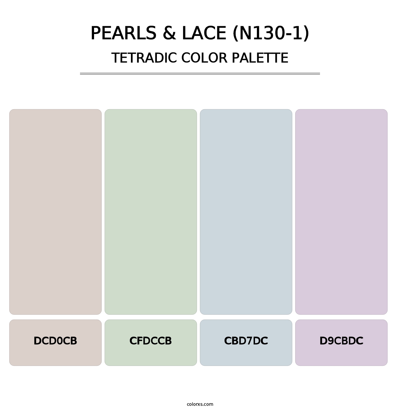 Pearls & Lace (N130-1) - Tetradic Color Palette