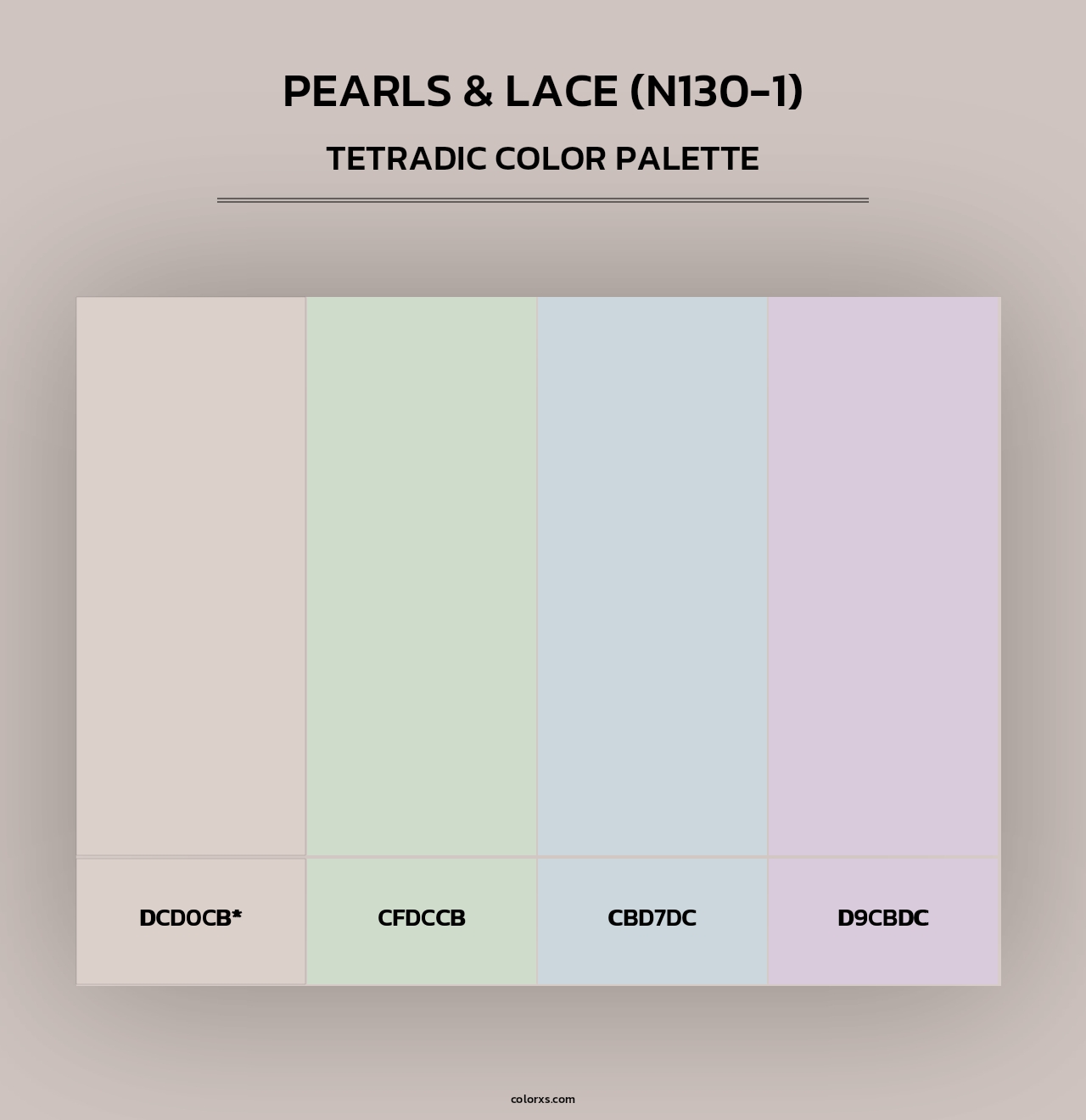 Pearls & Lace (N130-1) - Tetradic Color Palette