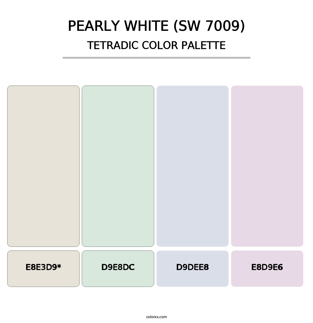 Pearly White (SW 7009) - Tetradic Color Palette