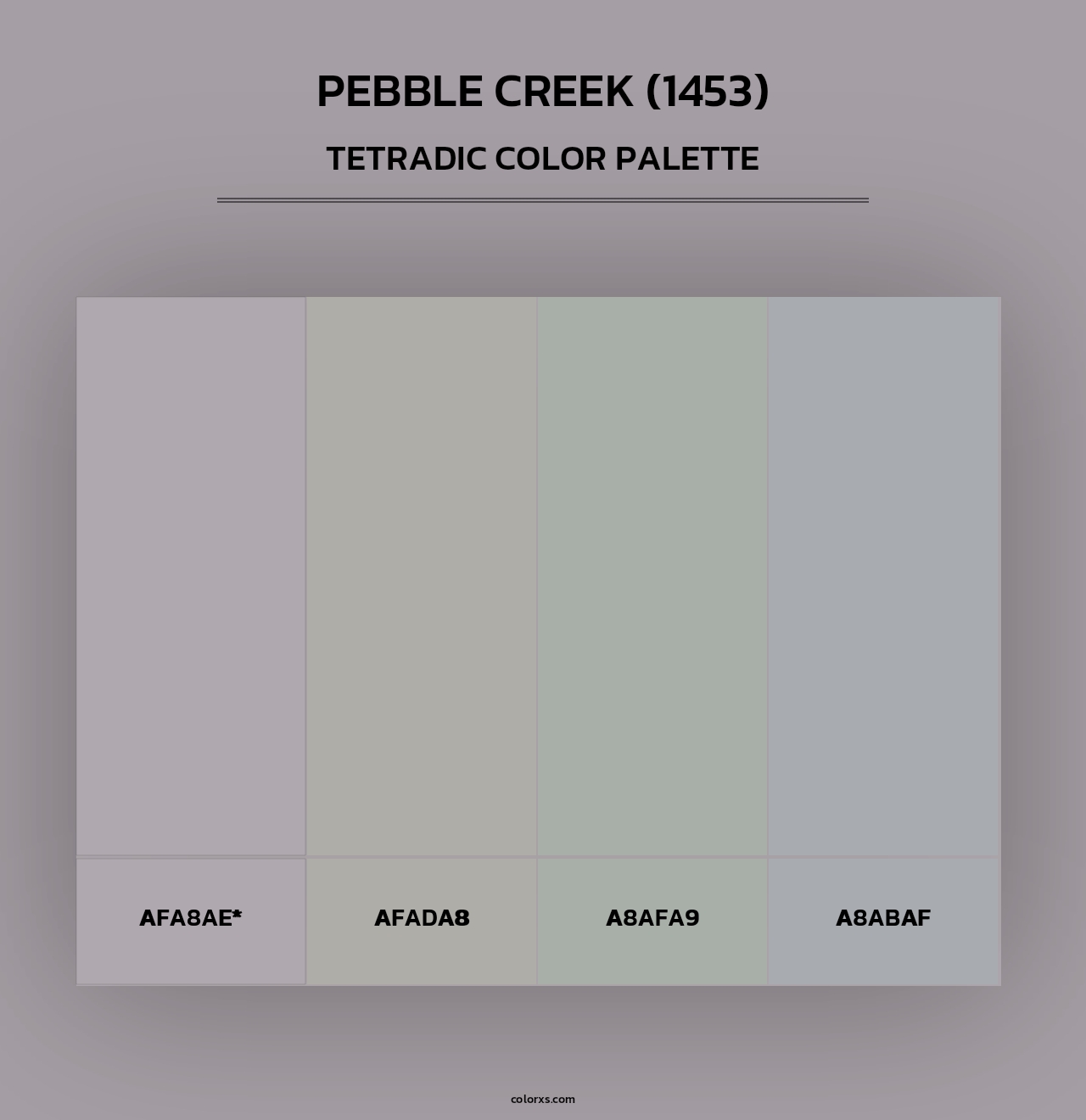Pebble Creek (1453) - Tetradic Color Palette