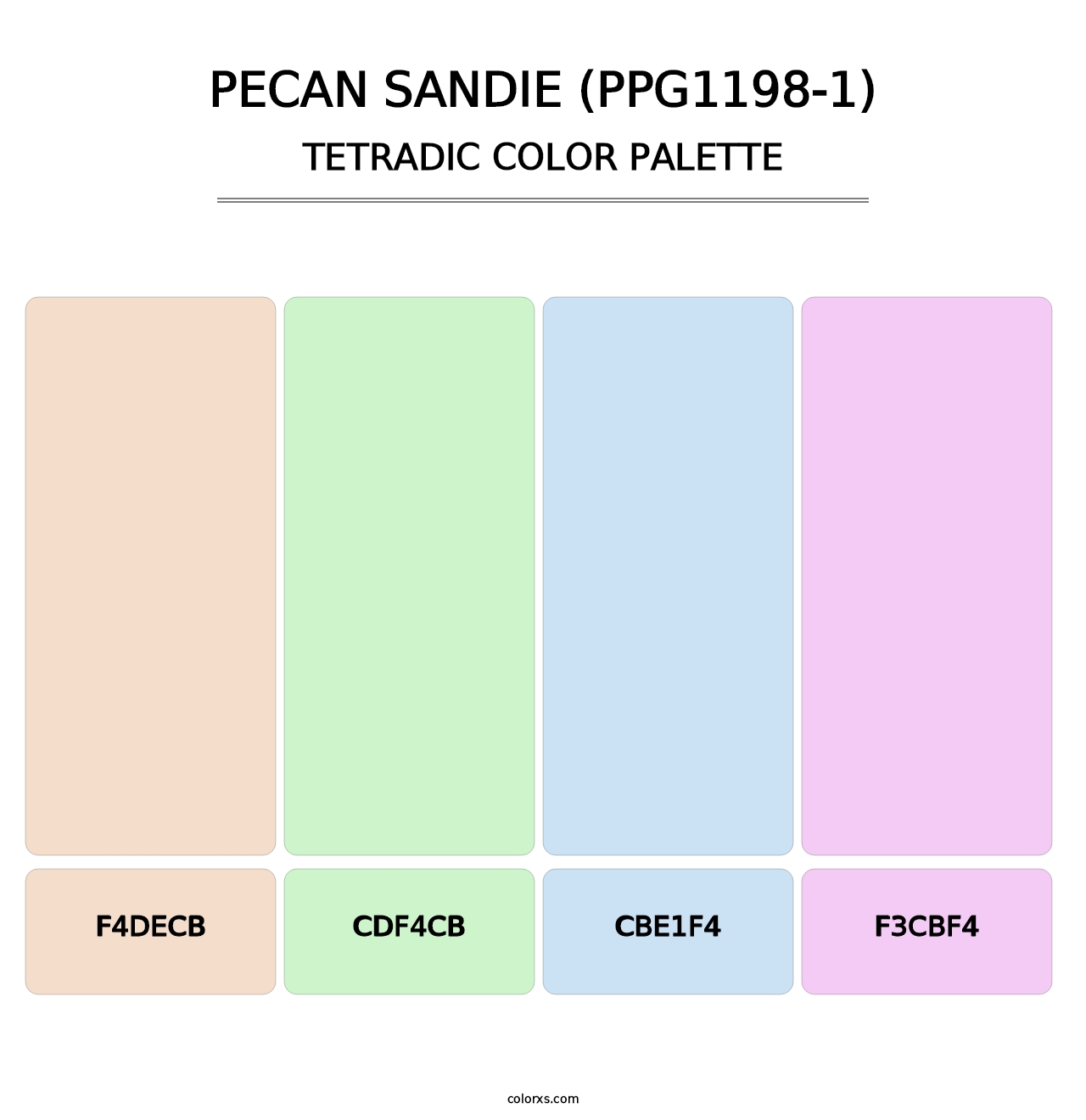 Pecan Sandie (PPG1198-1) - Tetradic Color Palette