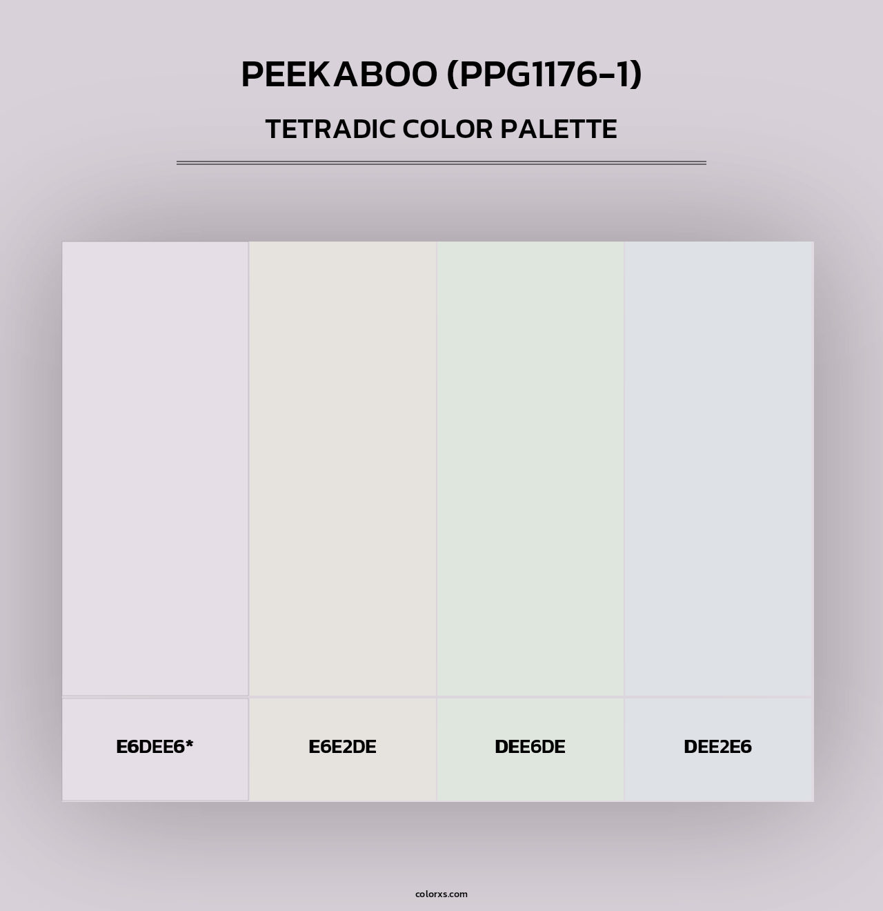 Peekaboo (PPG1176-1) - Tetradic Color Palette